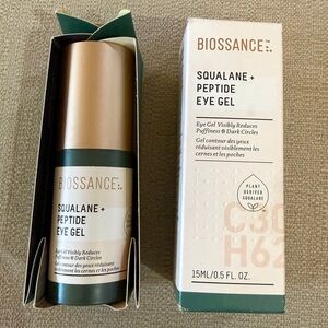 NWT Biossance Squalane + Peptide Eye Gel- brightening, de-puffing, hydrating